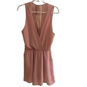 Dainty Hooligan Camisole Style Deep V Cinched Waist Romper Size Large